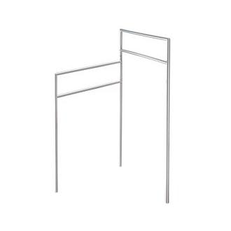 Smedbo FK610 31 in. Free Standing 2 Tiered Towel Bar in Polished Stainless Steel from the Outline Lite Collection